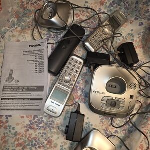 Panasonic Silver and Black Cordless Phone System